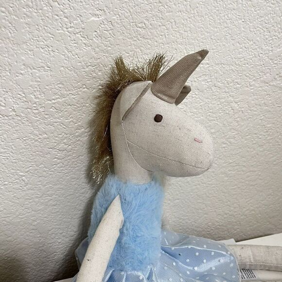 Orange Tree Toys Kids Blue Unicorn Ballerina Rag Doll Plush Tutu 20" NWT - Picture 9 of 16